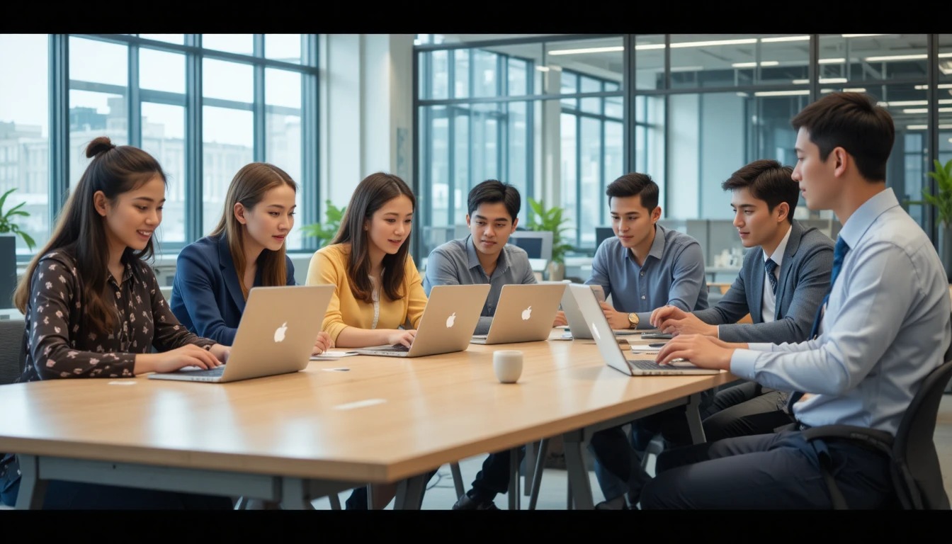 Students collaborating